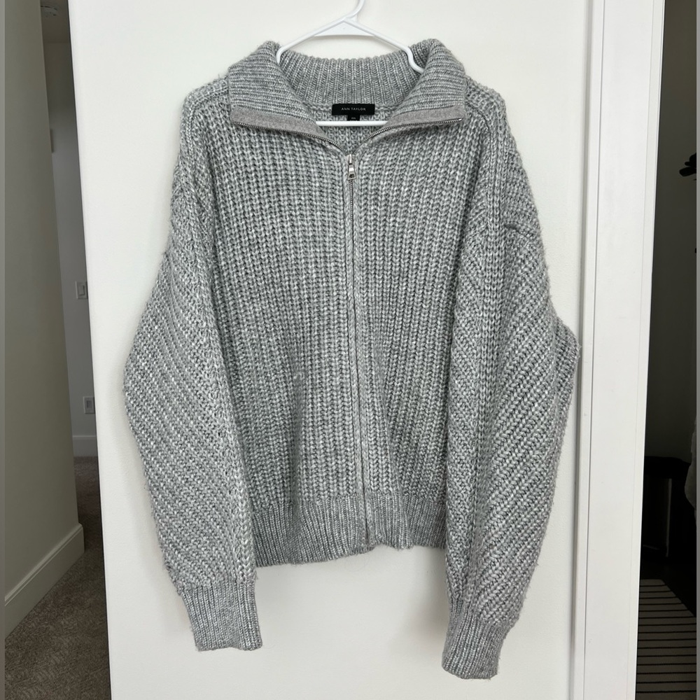 Thick grey zip sweater